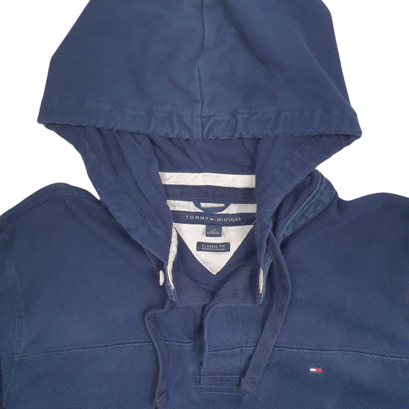 TOMMY HILFIGER Hoodie Cotton Blend Jumper Sweatshirt Mens M image 2