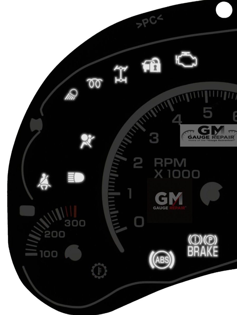 Warning and MIL Lights DIY LED Kit Chevy GMC Gauge Clusters 03 04