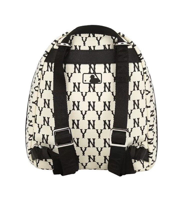★MLB Korea★ Classic Monogram Jacquard Mini Backpack NY DCr MLB KOREA New York Yankees Monogram Mini Backpack Ivory New