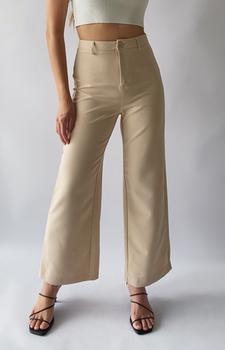 Women Neutral High waisted Pants / Beige Faye Pants BRAND NEW - Picture 3 of 5
