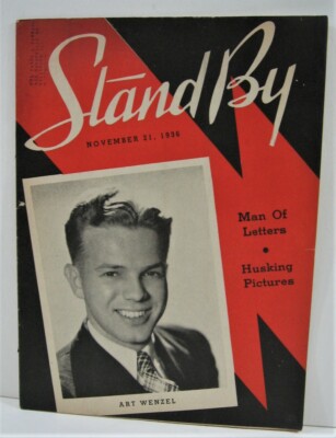 1936 Stand By Magazine Art Wenzel Cover WLS Radio Prairie Farmer Chicago