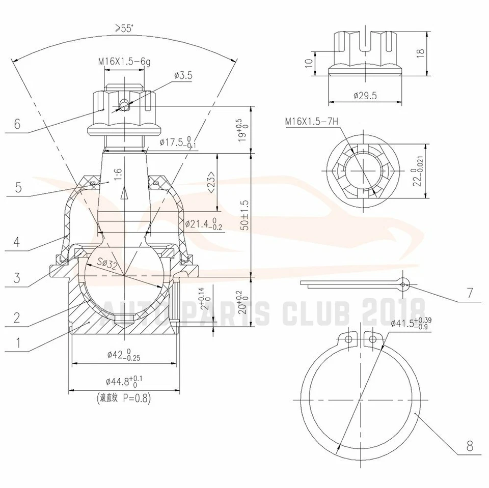 For 2005-2010 Dodge Dakota 2WD 4WD 10PCS Front Upper Control Arms Tie Rods Kit Foto 3 de 4