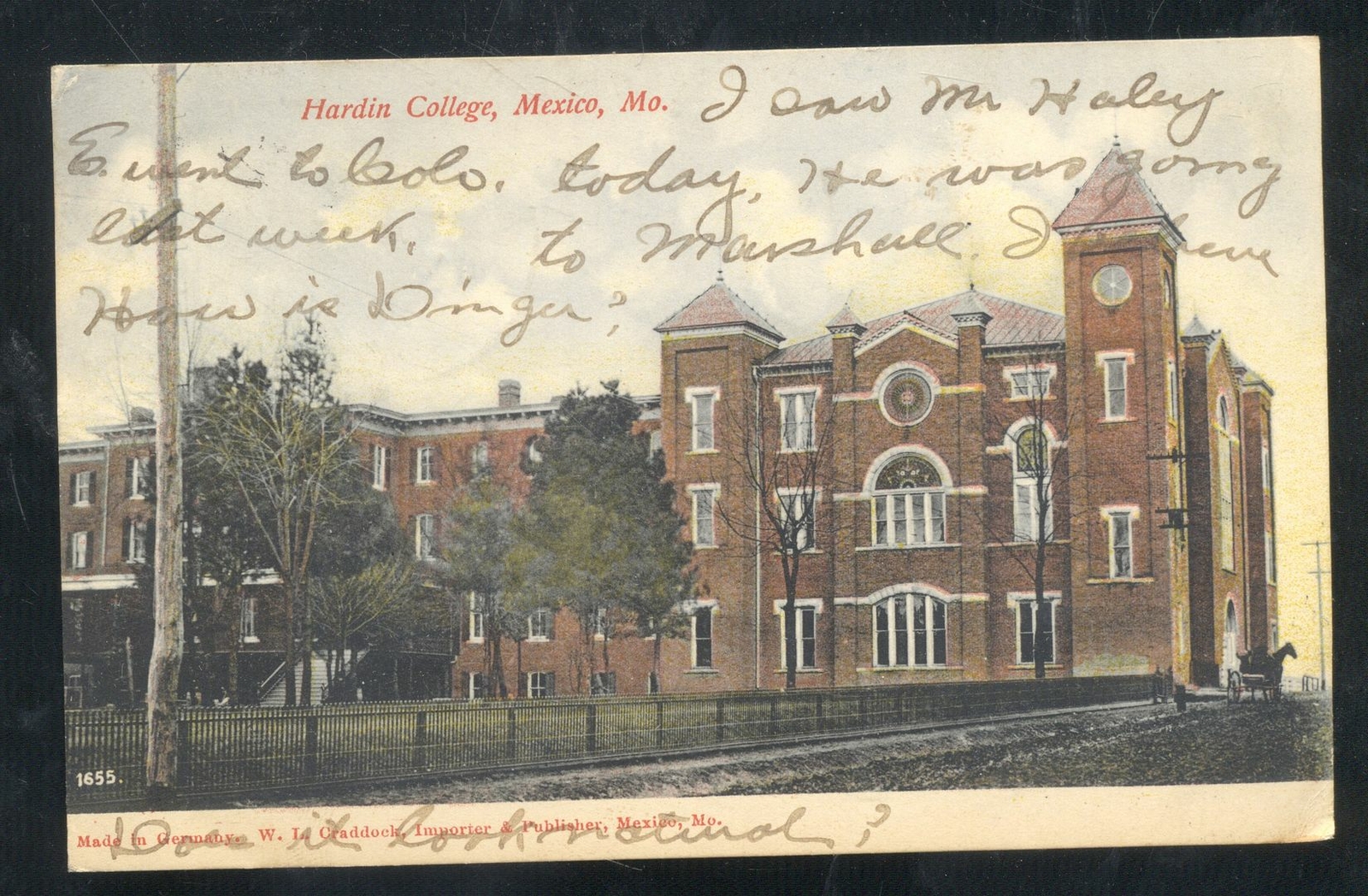 MEXICO MISSOURI HARDIN COLLEGE MO. VINTAGE POSTCARD eBay