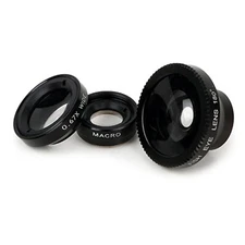 New 3PCS Magnetic Phone Camera Lens Kit with Fisheye, Wide, Macro