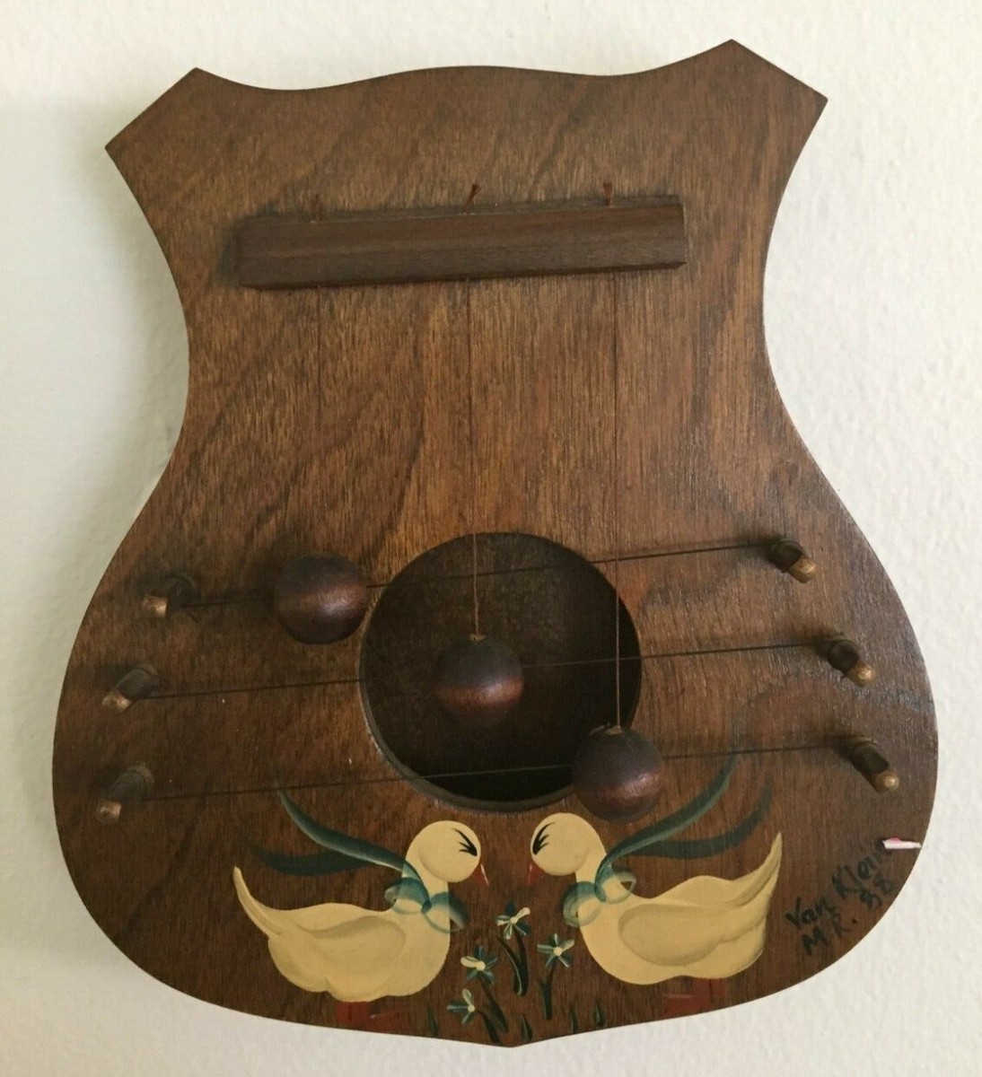 Van Klein Sign Love Cottage 1988 Vintage Door Harp Musical 3
