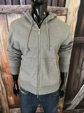 Thom Browne Dark Gray Cotton Full Zip Hoodie Sweatshirt Size 3