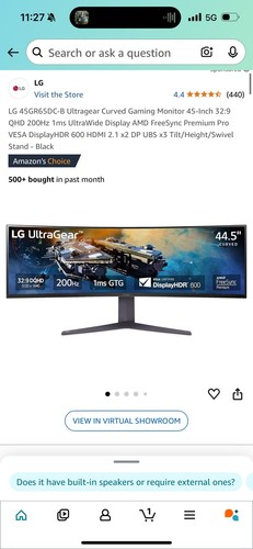 lg 45 inch monitor