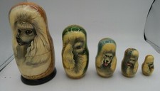 Handmade Poodle nesting Doll