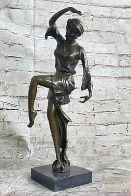 100% Messingskulptur Statue Dali Chiparus Tribut Solid Abstrakte Deko Nouveau