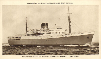 PC SHIPS, ''KENYA CASTLE'', Vintage SMALL SIZED Postcard (b49072)