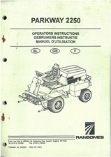 Ransomes Grass Cutting Machine Parkway 2250 Operators Manual