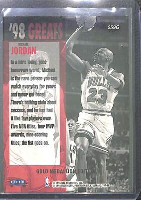 1997-98 Fleer Ultra Basketball Greats Gold Medallion #259G Michael 