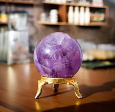 Niebieska kula ametryczna - kryształowa kula lecznicza 45 mm, metafizyczny kamień energii