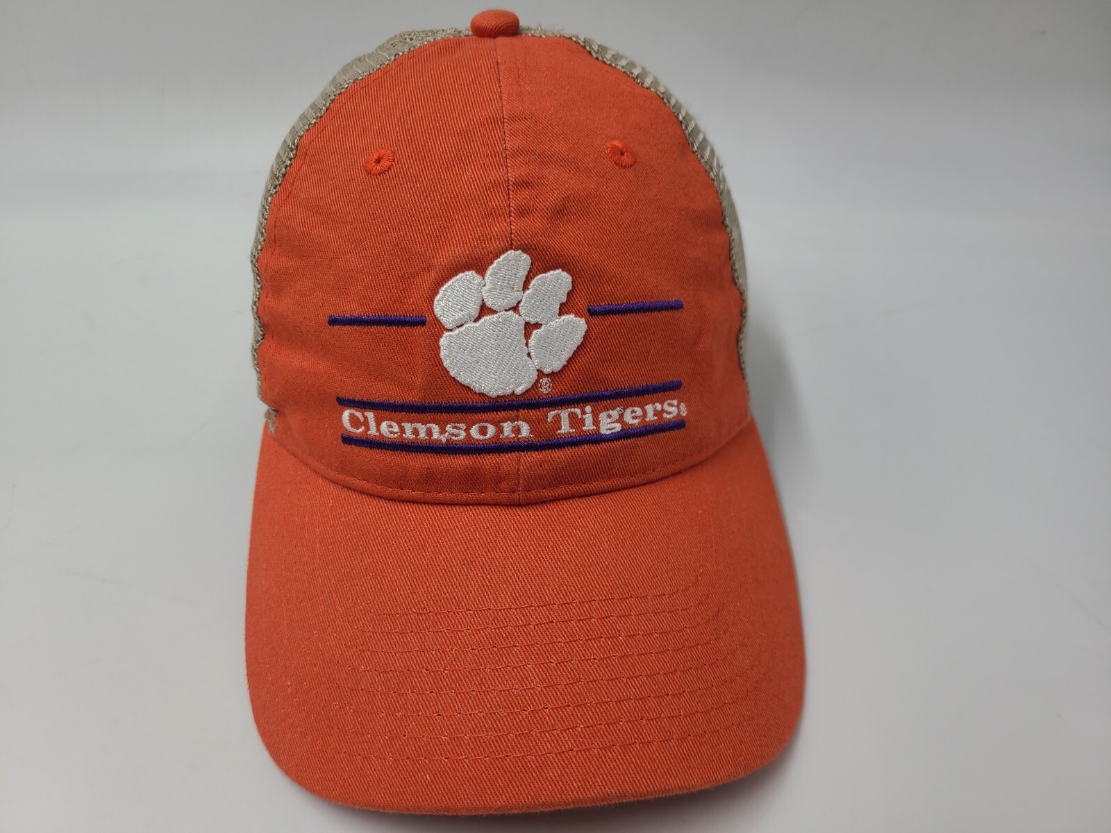 Clemson Tigers NCAA Split Bar Mesh Trucker Snapback Hat Cap