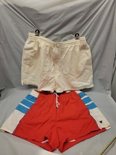 Jantzen Vintage Mens Shorts xl  2 swim trunks drawstring red white blue 4033