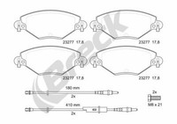 Breck BremsbeläGe Bremsbelegsatz Vorne Passend FüR CitroëN C5 I