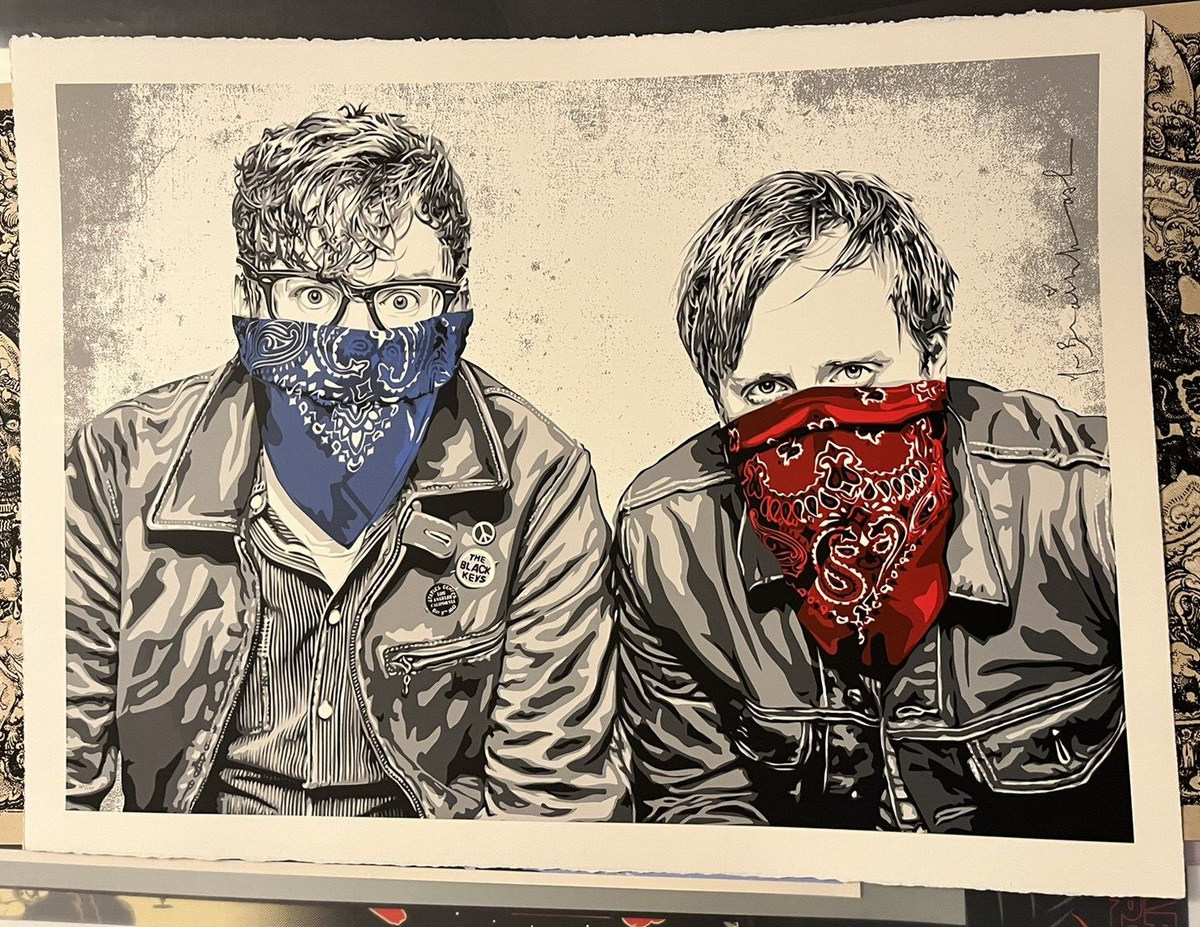 Mr. Brainwash サイン入り ポスター SIGNED Mr. Brainwash The Black Keys Los Angeles I 10/5/12 print