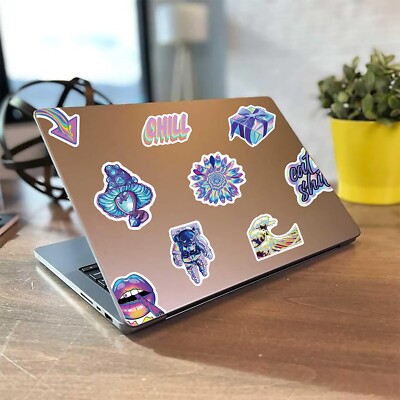 50-Pack Shiny Laser-Like Graffiti Foil Stickers For Laptops, Skateboards, Cars - Cool Decals