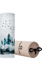 Decorative, Eco Friendly Cremation Urns for Adult Ashes with Linen Bag; Black