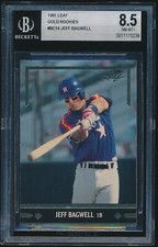 1991 Leaf Gold Rookies rookie #BC14 Jeff Bagwell rc BGS 8.5