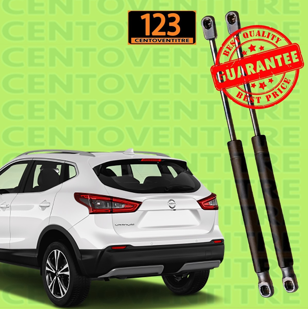 Molle A Gas Per Portellone Nissan Qashqai II Dal 2014 - 425 Newton, 530mm - Foto 6