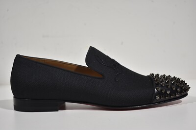 Christian Louboutin The Spooky Flat / Blue / Black spikes Christian Louboutin Navy and Black Spooky Spike Loafers  main image 4