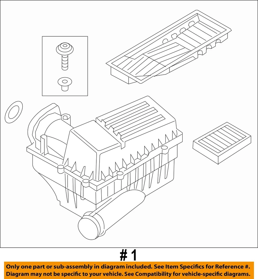 Conjunto de limpador de ar usado serve: 2013 Volkswagen Passat 2.0 grau A - Imagem 4 de 4