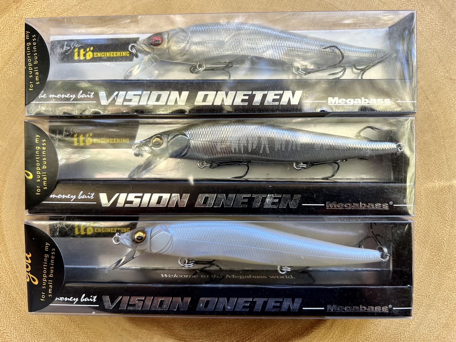 Megabass (Lot Of 3) Ito Vision Oneten Suspending Jerkbaits, Free Shipping! NWT! - Image 11