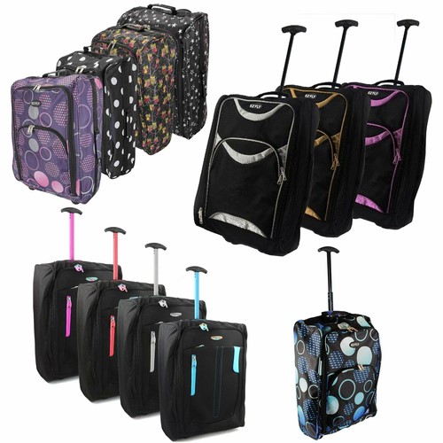 EZ con ruote BAGAGLIO A MANO TROLLEY PICCOLO BORSA DA VIAGGIO RYANAIR  CABINA VALIGIA BORSONE | eBay