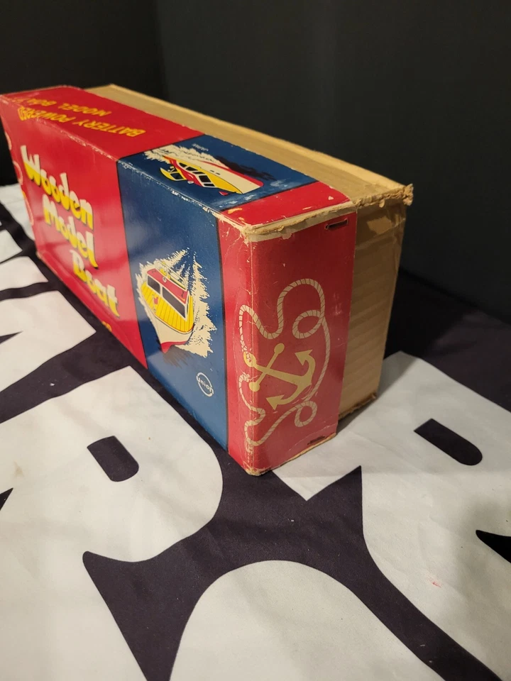 Barco Modelo Madera Años 50 UNION BOAT De Colección Original JAPÓN Eléctrico Foto 3 de 4