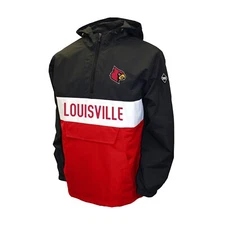 Louisville Cardinals Franchise Club Alpha Anorak 1/4 Zip Pullover Jacket - Black