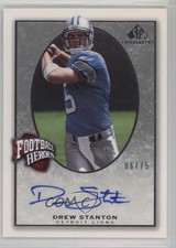 2007 SP Chirography Football Heroes Silver 6/75 Drew Stanton #FH-DS Auto 1m1f