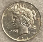 1922 Peace Silver Dollar Weak Strike on Date Good Circulated Condition