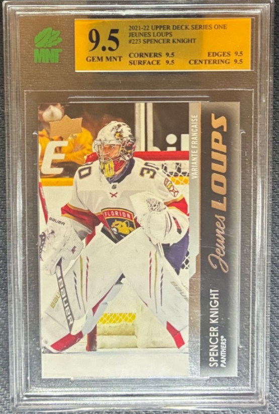 2021-22 Upper Deck Young Guns French #223 Spencer Knight RC - JEUNES LOUPS