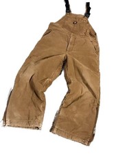 Dickies Youth Insulated Duck Bib Overalls Brown Size S 8 