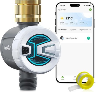 RAINPOINT Bewässerungscomputer Bluetooth mit Messing-Einlass, Smart
