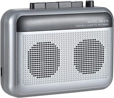 Portable Cassette Player Recorder with Bluetooth Transmitter, Walkman Sliver