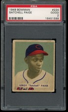 1949 Bowman #224 Satchel Paige PSA 2 RC Rookie Cleveland Indians  (1599)