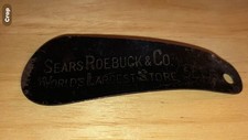 Vintage Sears Roebuck  Co World's Largest Store Metal Shoe Horn Advertisement