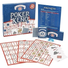 Brybelly Poker Keno Game Set with Cards and Chips - Adult Family Casino... 