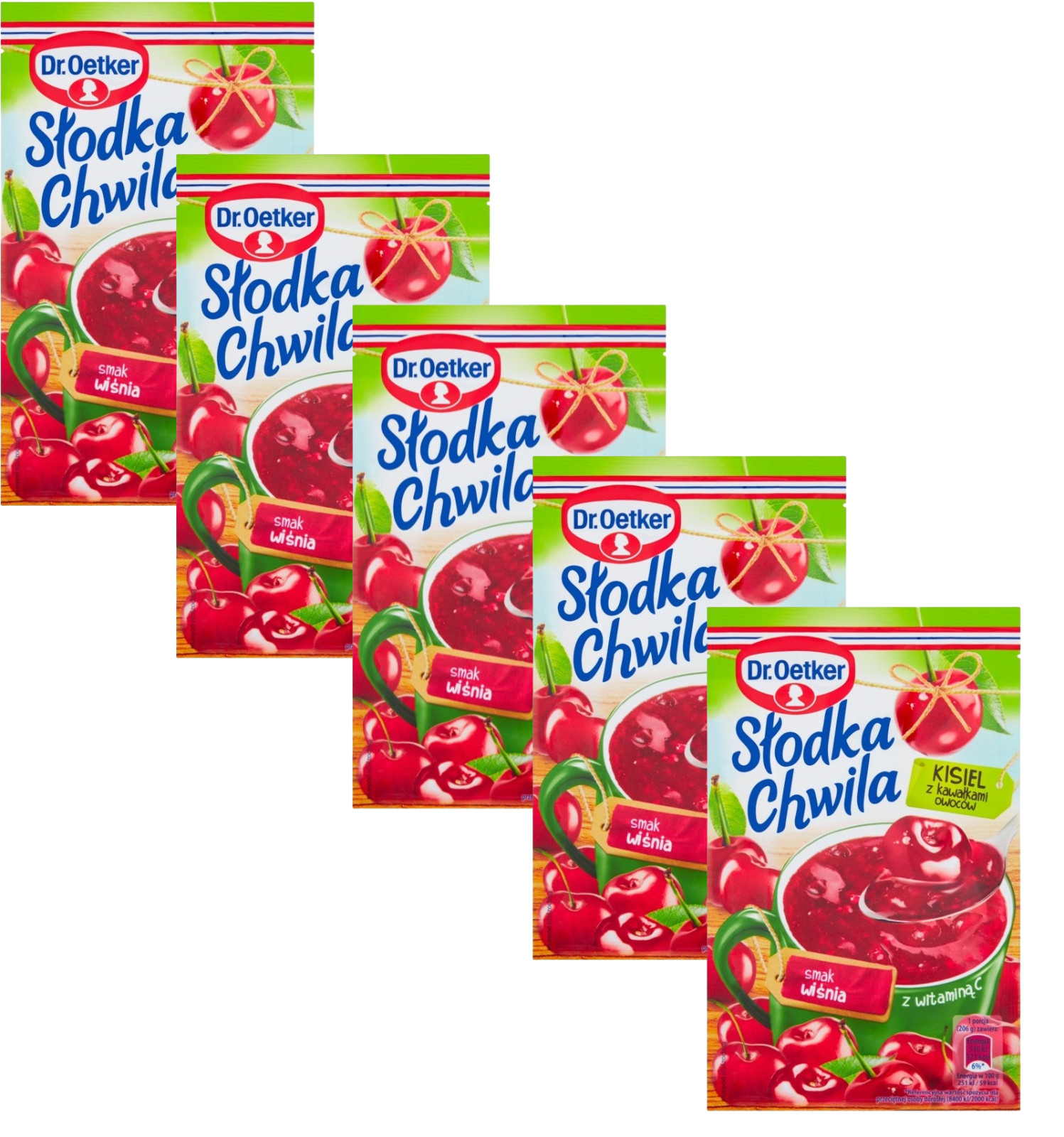 Горячее желейное лакомство Dr. Oetker Slodka Chwila KISIEL в кружке - БЕЗ ВИШНИ в УПАКОВКЕ