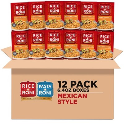 Rice A Roni Mexican Style Rice and Pasta Mix Pack of 12 6.4 Ounce Boxes 15 Mi...