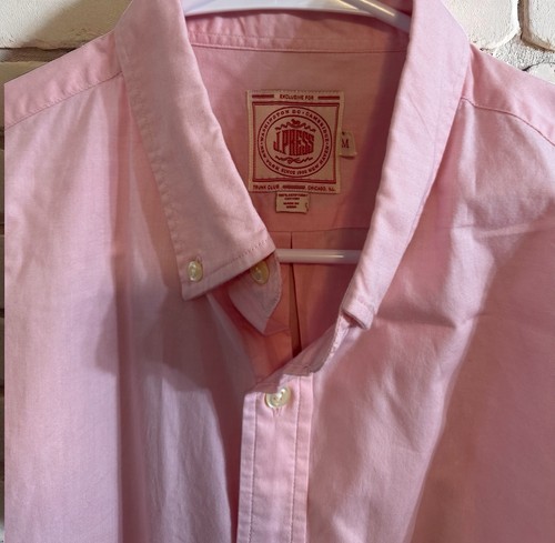J. Press Oxford Shirt Mens Pink Made in USA Ivy League Business Luxury $165 Med. - Picture 3 of 3