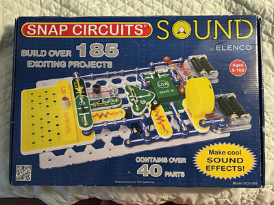 Elenco Snap Circuits Sound SCS-185 Electronics Kit, 185 Projects, Ages 8-108
