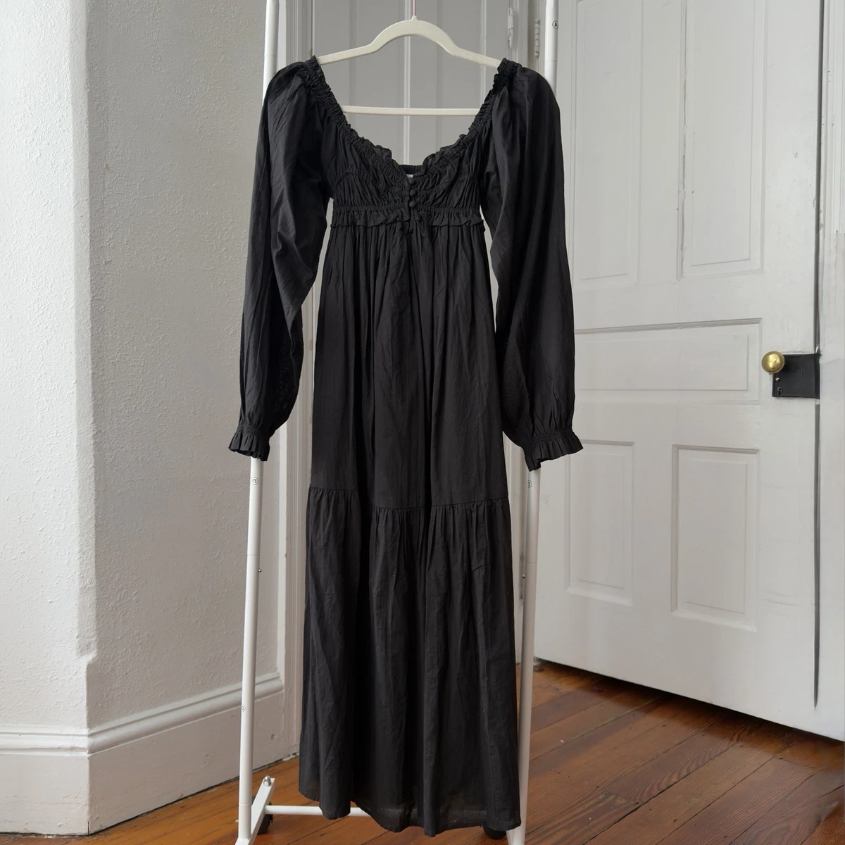 long black dress with lace sleeves Ever-Pretty Plus Size Sequin Chiffon Formal Dress with 3/4 Sleeves