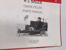 R. D. L. Sales Crack Filler Parts BOOK  MANUAL Sandusky Ohio PAVERS ASPHALT 