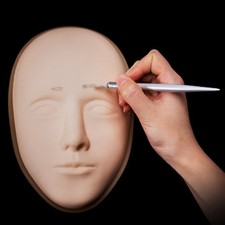 Microblading Eyebrow Lip Training Practice 5D Face Head Tattoo Silicone Skin — image 3