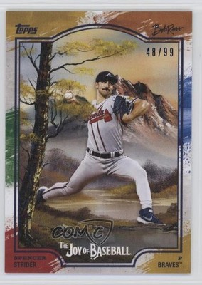 2025 X Bob Ross The Joy of Baseball Paint Splatter 48/99 Spencer Strider #2 1se7