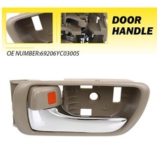 Door Handle Inside Interior Chrmoe Beige Driver Side For 2002-2006 Toyota Camry