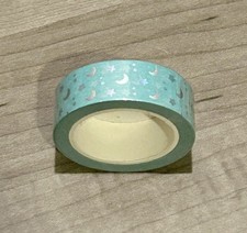 New Sweet Kawaii Design Green Teal Moon  Stars washi tape roll 15 mm